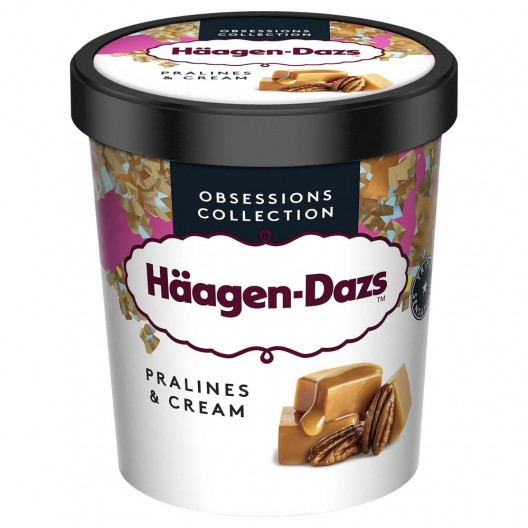 СЛАДОЛЕД "Haagen-Dazs" 460 мл /пралини и сметана/